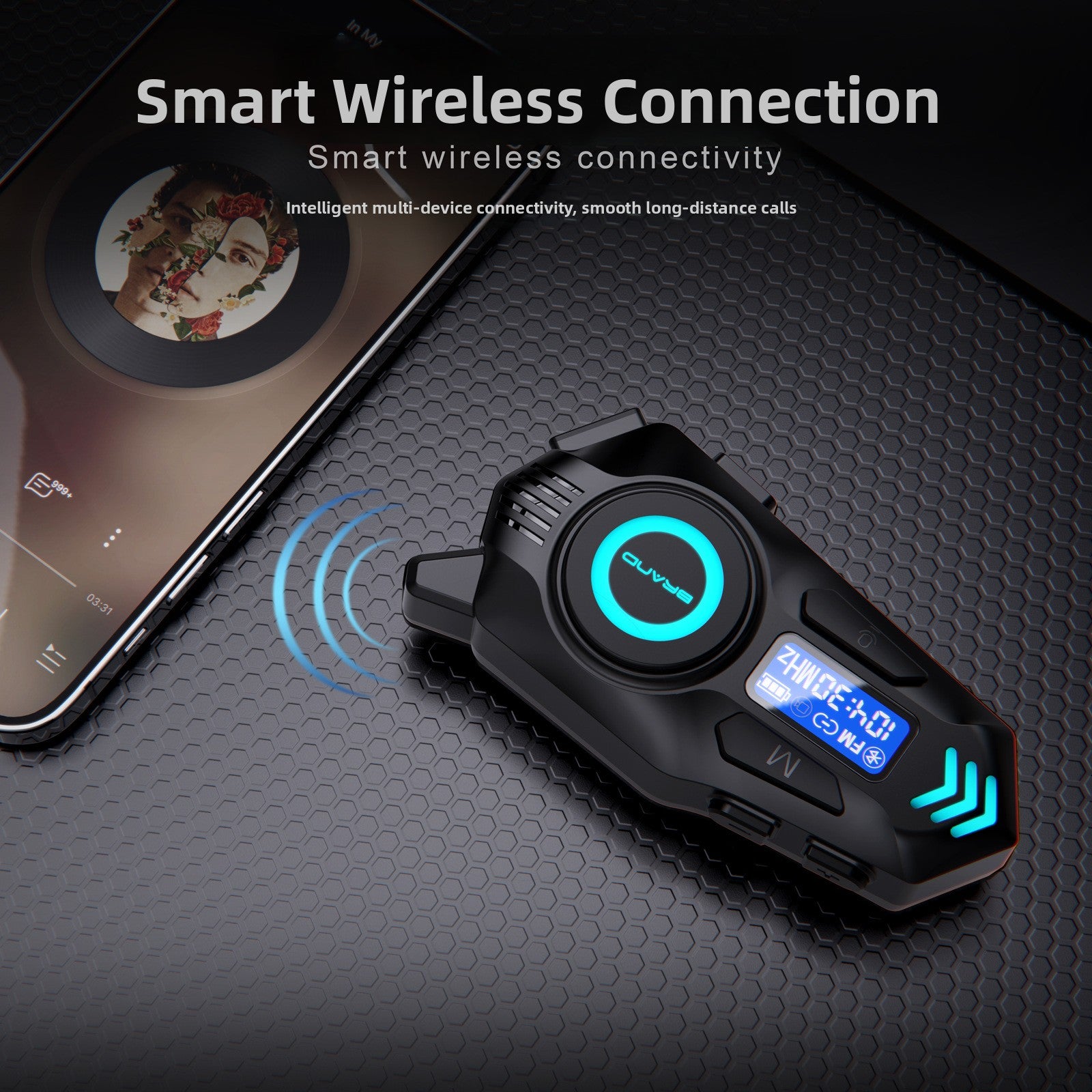 Professional Waterproof Noise Canceling Bluetooth Headset with Intercom Function