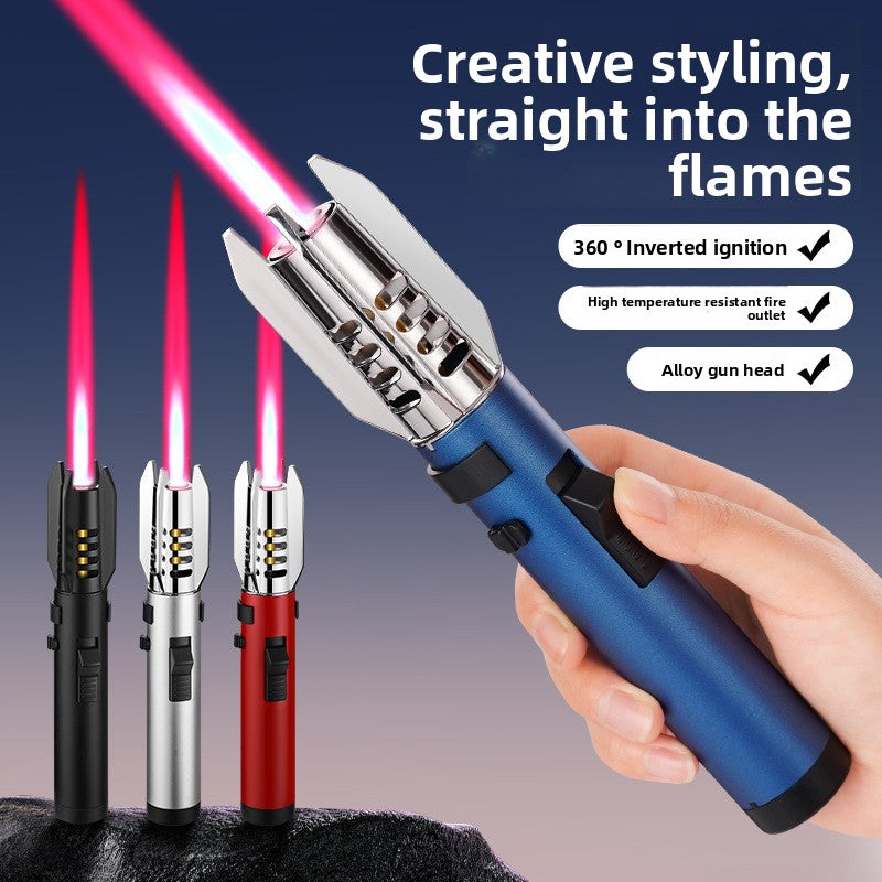Inflatable spray gun lighter