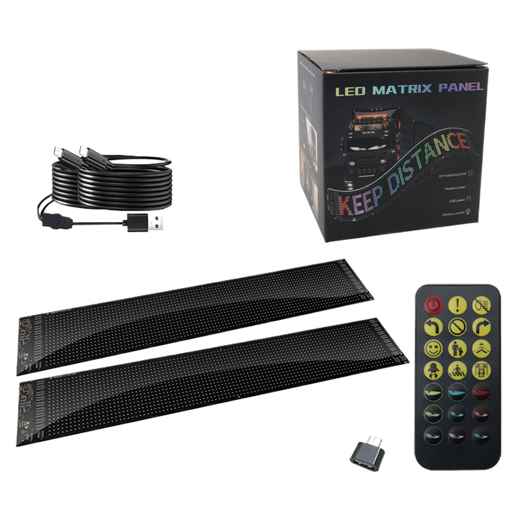 Flexible LED Car Display Screen with Bluetooth Control