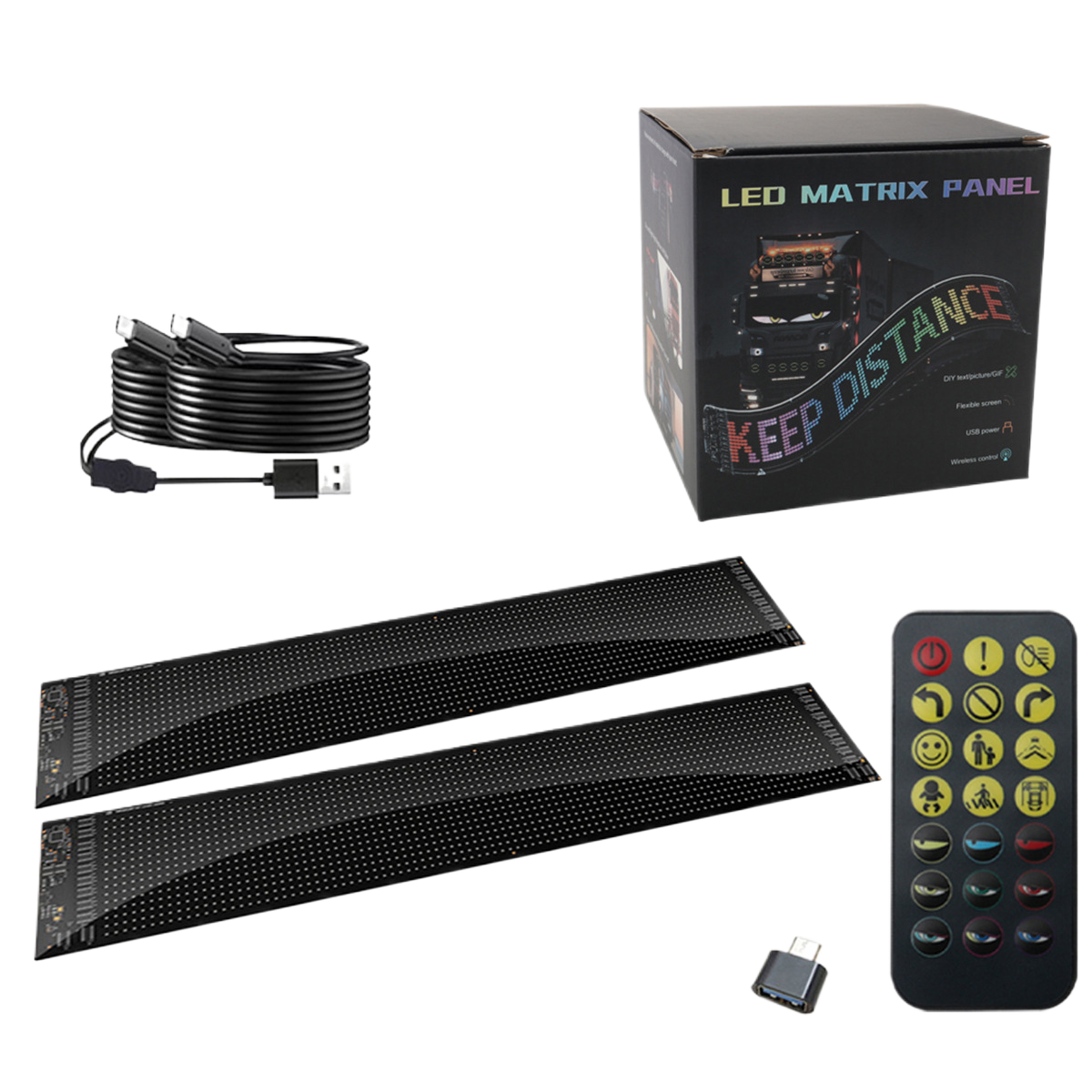 Flexible LED Car Display Screen with Bluetooth Control