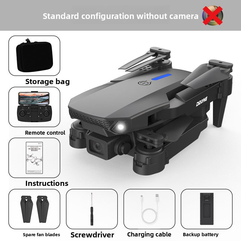 E88 UAV aerial photography folding remote control aircraft 4K Dual Camera: High-definition dual cameras for clear aerial photography and video recording Foldable Design: Compact and portable with easy storage and transport